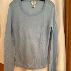 Talbots Light Blue Cashmere Sweater Women’s L